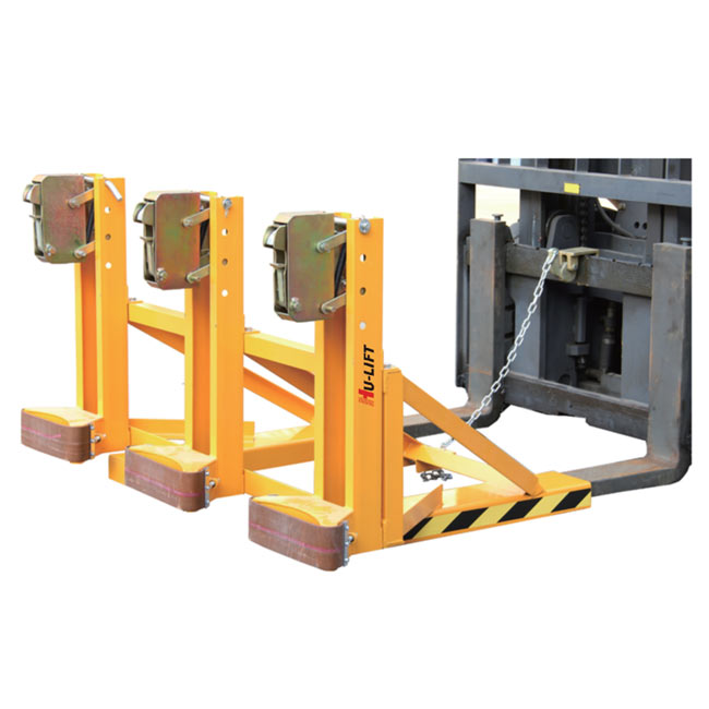 重型叉車專用油桶搬運(yùn)夾